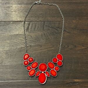 Elegant Red Statement Necklace